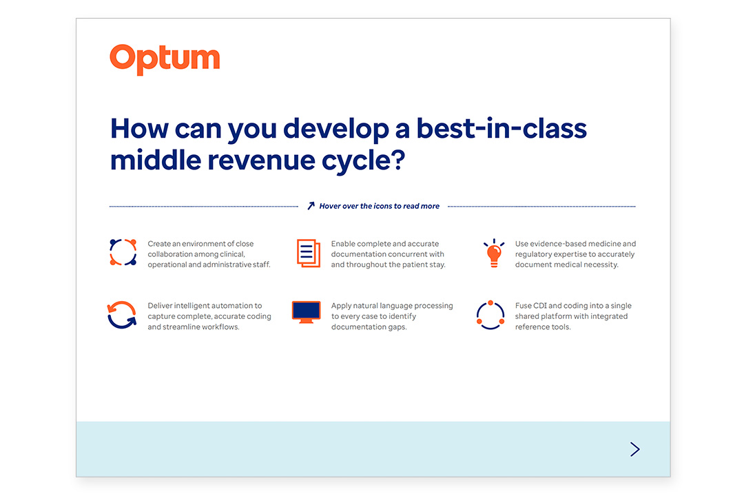 Infographic titled 'How can you develop a best-in-class middle revenue cycle?'