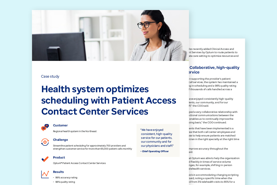 Utilizing Patient Access Contact Center Services  